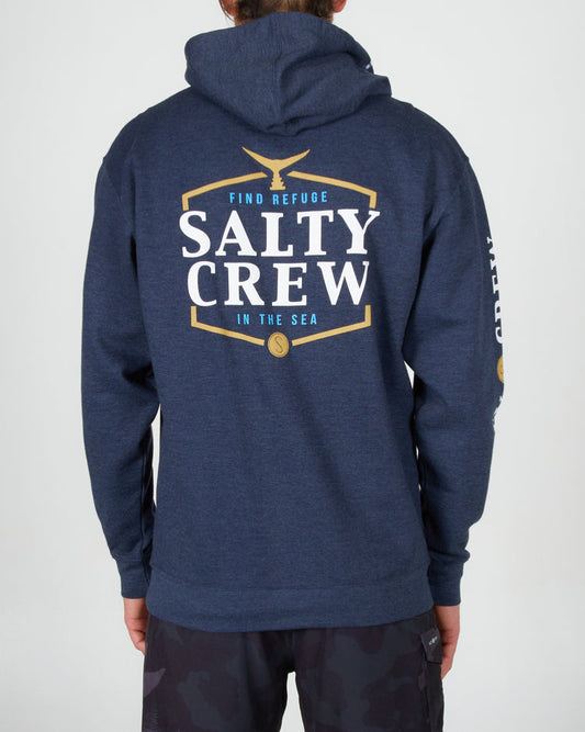 Salty Crew Skipjack Hood Fleece - Navy Heather