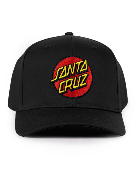 Santa Cruz Classic Dot Patch Stretch Fit Cap - Black