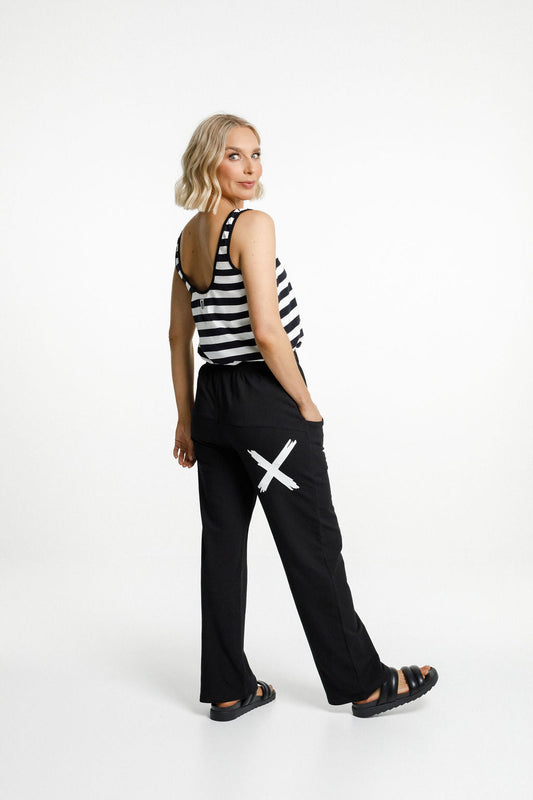 Home-Lee Avenue Pant - Black with White X