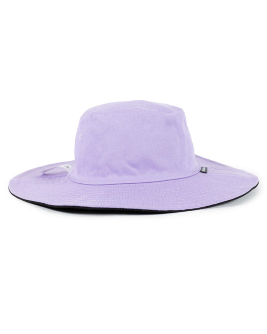 Santa Cruz Double Dot Girls Large Brim Reversible Bucket Hat - Black/Lilac