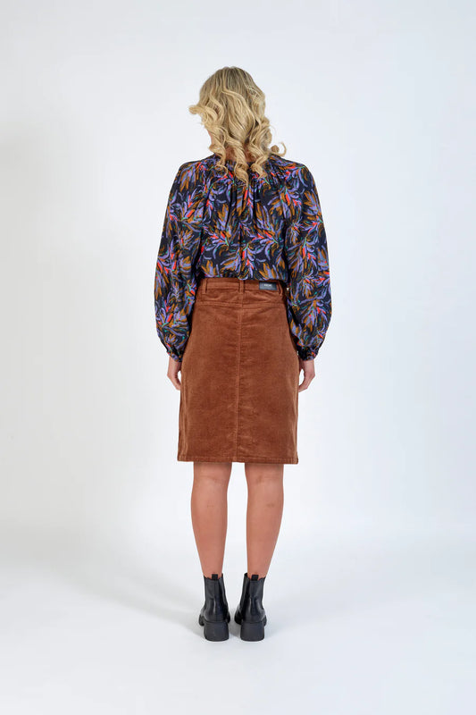 Knewe Label Pincord Potter Skirt - Caramel
