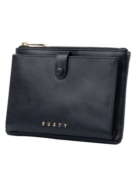 Rusty Grace Leather Pouch - Black