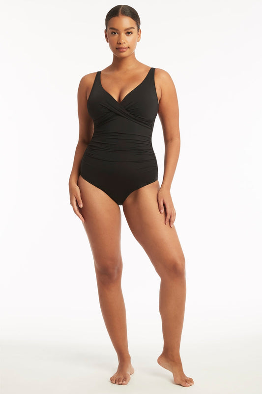 Sea Level Cross Front Multifit One Piece Black – Street 2 Surf Clothing