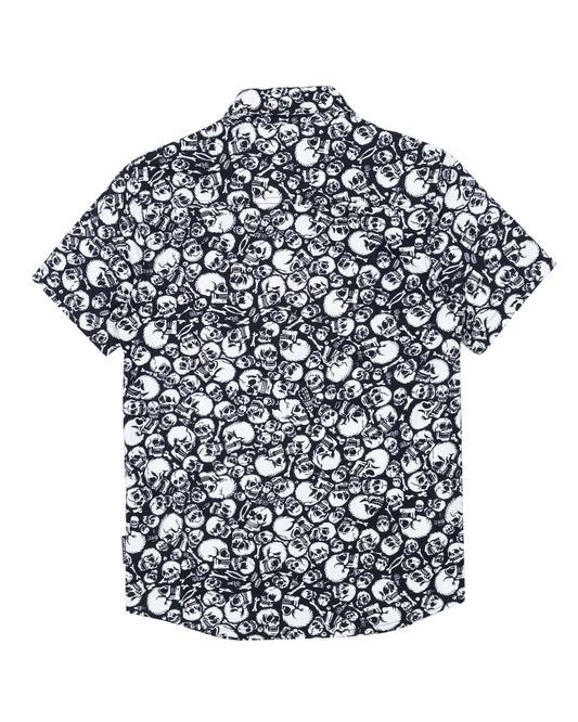 Santa Cruz Ossuary Printed Boys Shirt - Black