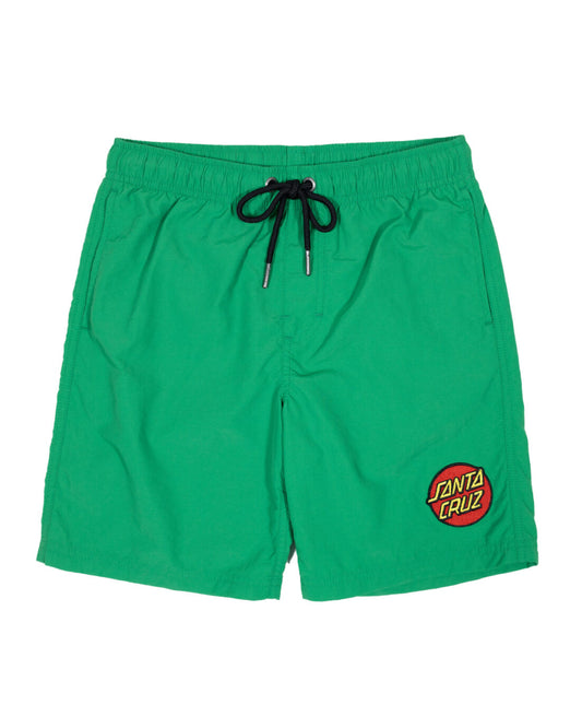 Santa Cruz Classic Dot Cruzier Elastic Waist Shorts - Green