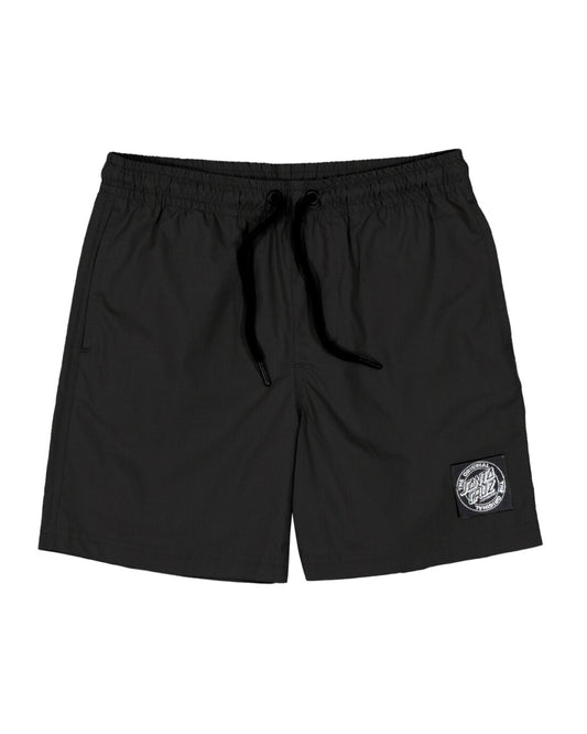 Santa Cruz Classic Dot Cruzier Elastic Waist Shorts - Black