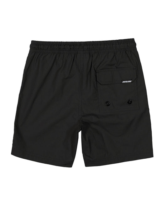 Santa Cruz Classic Dot Cruzier Elastic Waist Shorts - Black