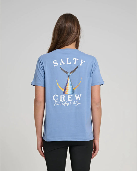 Salty Crew Womens 'Tailed Boyfriend Tee' - Blue Dusk