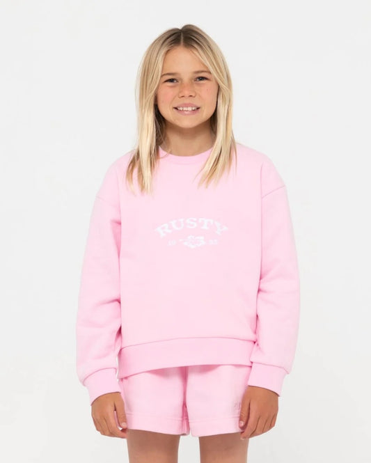 Rusty Girls Thriving Relaxed Crew Fleece - Soft Orchid