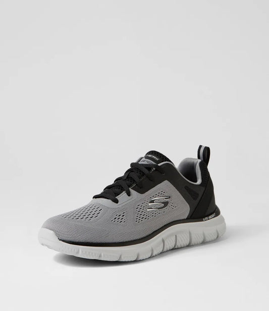 Skechers Track Broader Wide Sneaker - Grey/Black