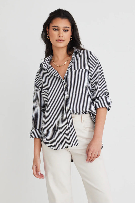 Stories To Be Told Black Stripe Shirt