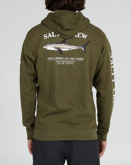 Salty Crew Bruce Hood Fleece - Army