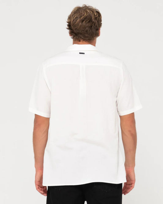 Rusty Overtone S/S Linen Shirt - White