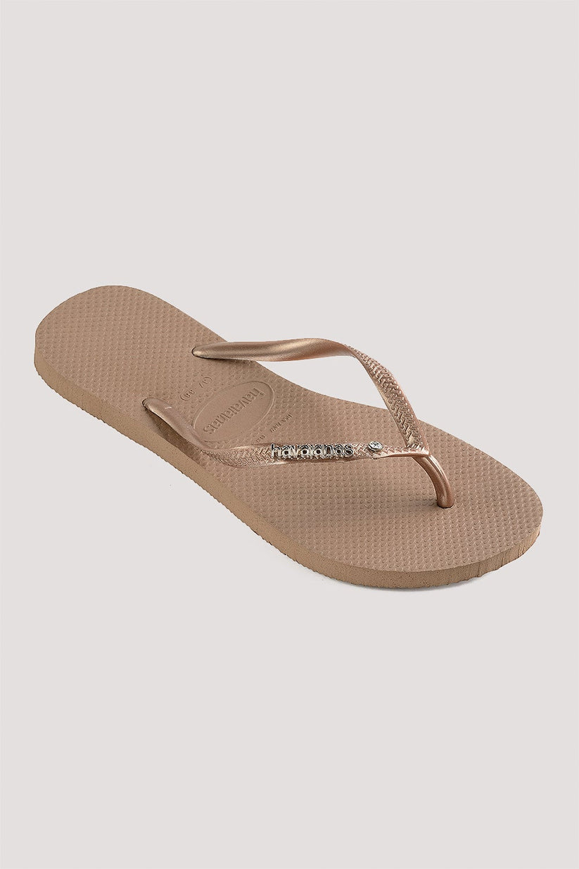 Havaianas gold metal logo new arrivals