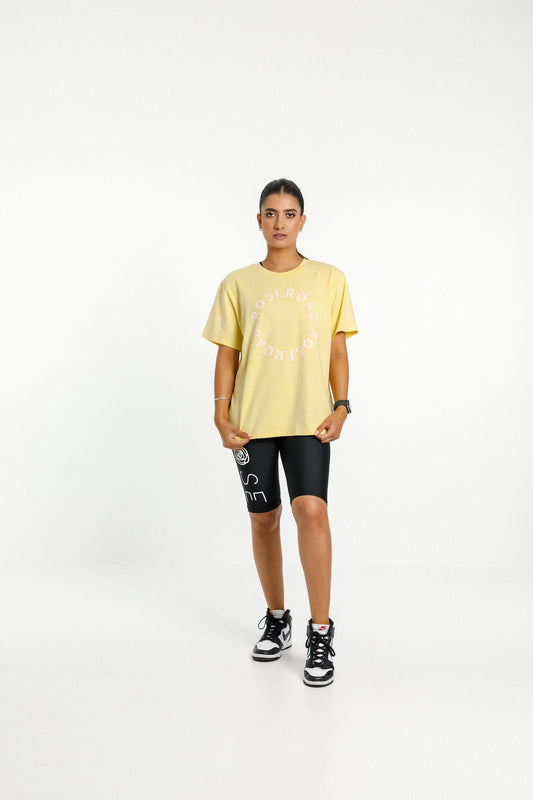 Rose Road Topher Tee - Buttercup with Mirror Print
