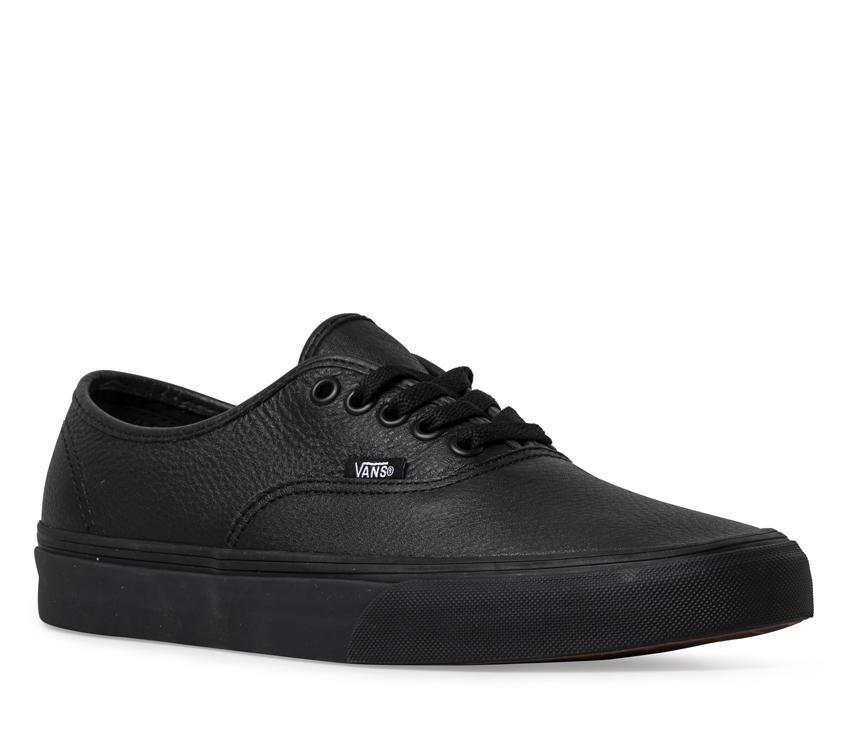 Vans authentic hot sale leather black mono