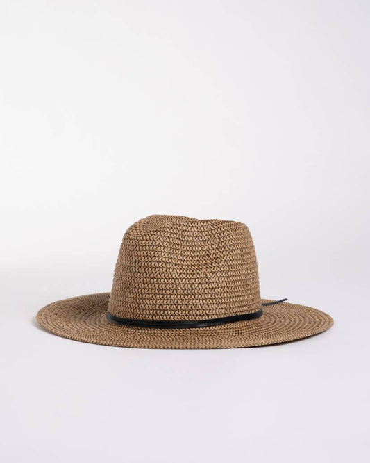 Rusty Gisele Straw Hat - Black/Caramel