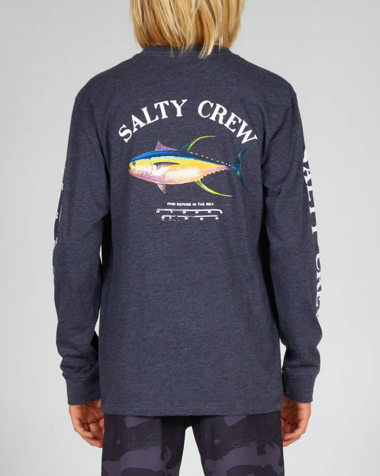 Salty Crew Ahi Mount Boys L/S Tee - Charcoal Heather