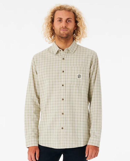 Rip Curl SWC Rails Flannel Shirt - Cement - Last One!