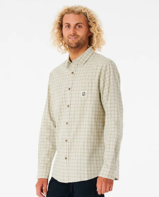 Rip Curl SWC Rails Flannel Shirt - Cement - Last One!